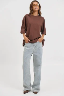 Unisex Midweight Signature Tee Dark Brown