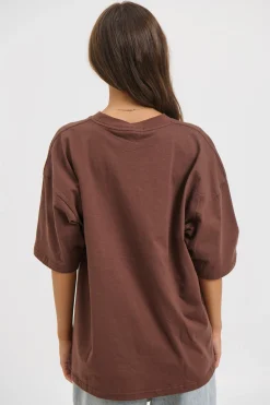 Unisex Midweight Signature Tee Dark Brown