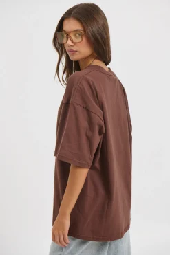 Unisex Midweight Signature Tee Dark Brown