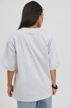 Unisex Midweight Signature Tee White Marle