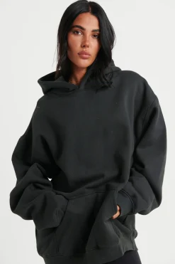 Unisex Roman Oversize Hoodie Black