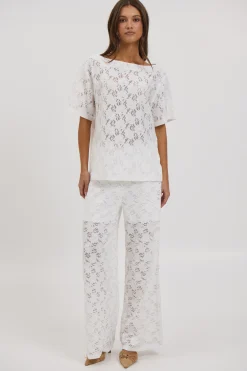 Vanessa Lace Top White