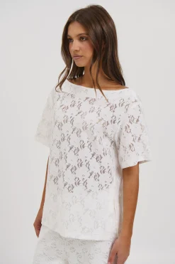 Vanessa Lace Top White
