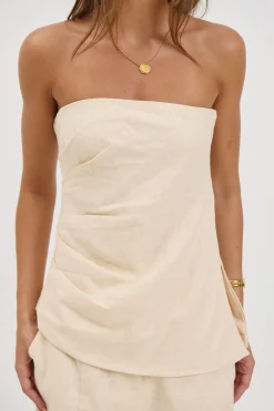 Veena Strapless Top Cream