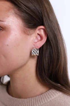 Vera Textured Earring Sterling Silver Plated