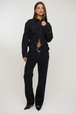 Violet Denim Jacket Backstage Black