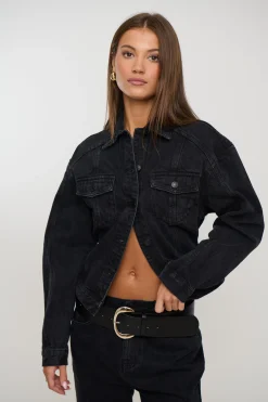 Violet Denim Jacket Backstage Black