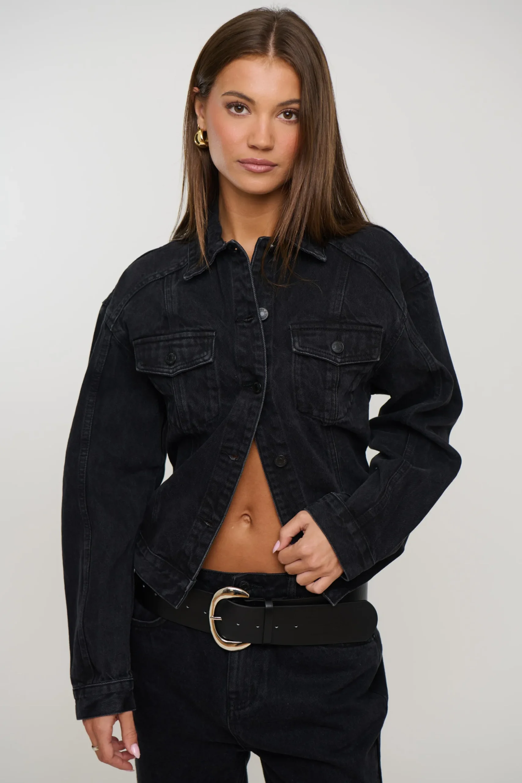 Violet Denim Jacket Backstage Black