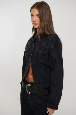 Violet Denim Jacket Backstage Black