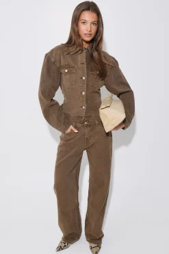 Violet Denim Jacket Chocolate