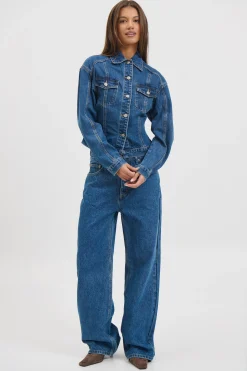 Violet Denim Jacket Denver Blue