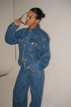 Violet Denim Jacket Denver Blue