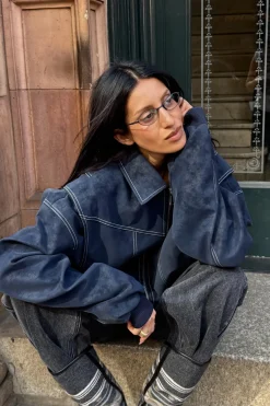 Vista Bomber Washed Navy