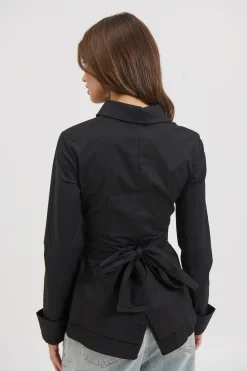 Vixon Wrap Shirt Black