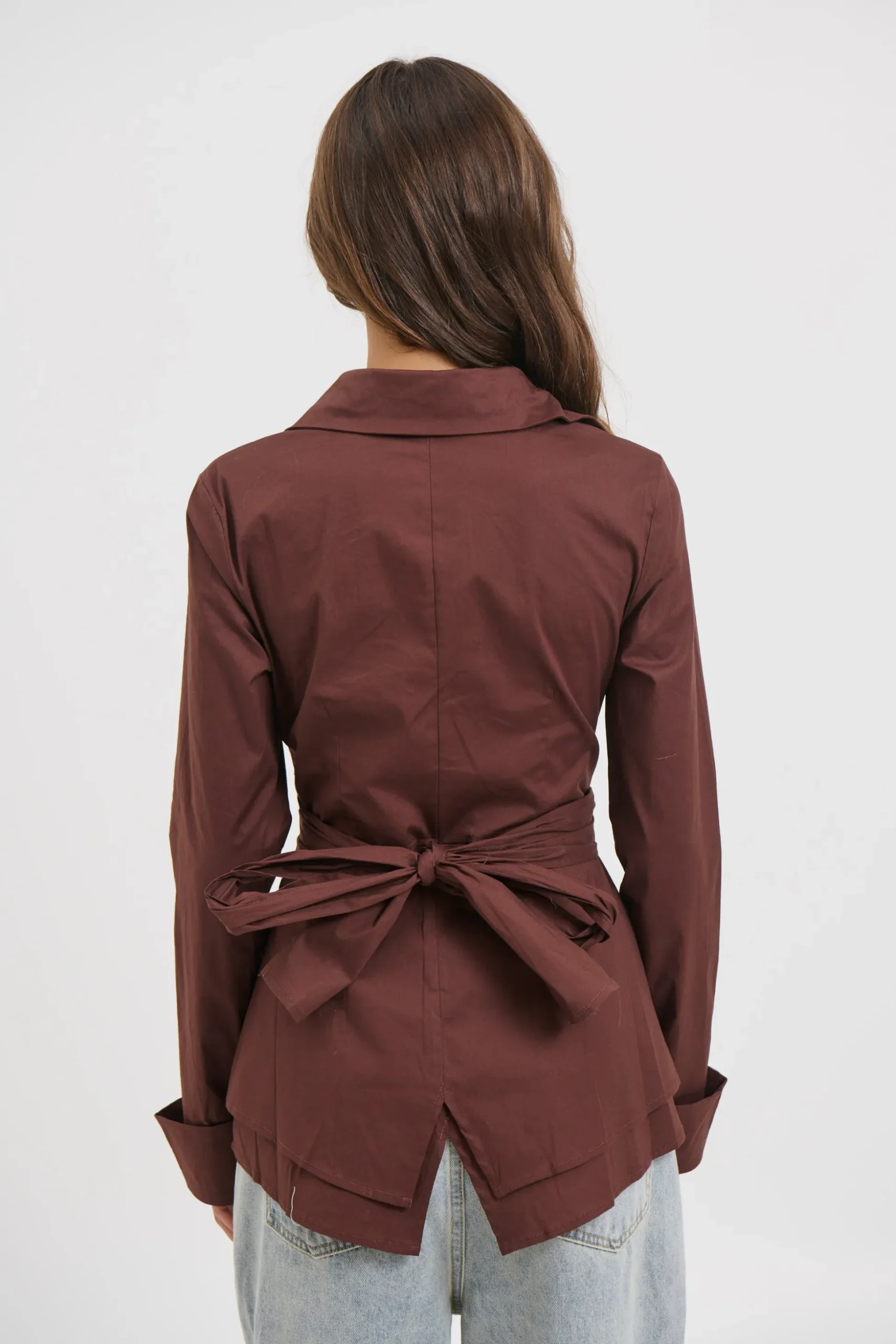 Vixon Wrap Shirt Chocolate