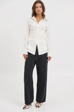 Vixon Wrap Shirt White