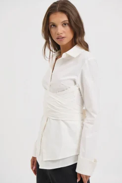 Vixon Wrap Shirt White