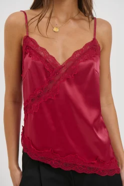 Whimsy Satin Cami Wine