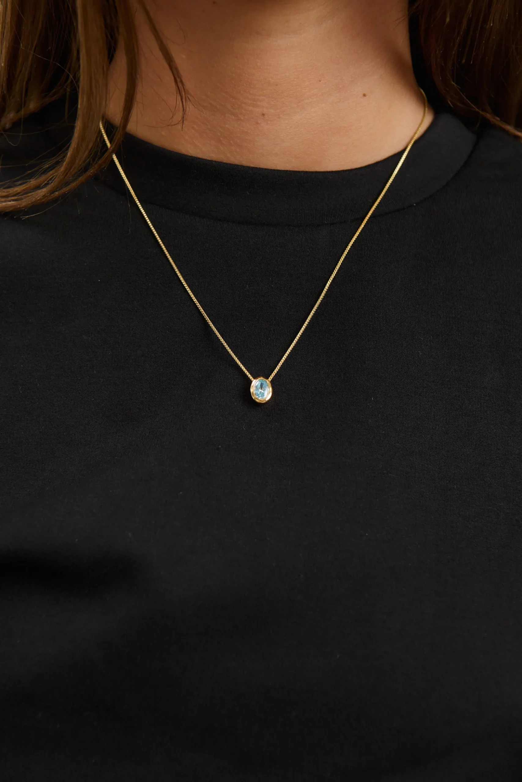 Willow Birthstone Necklace March