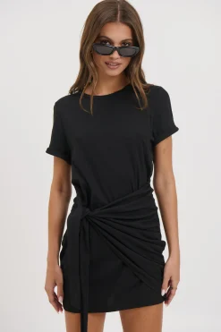 Winnie Shirt Dress Black