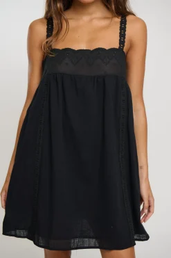 Wynter Lace Mini Dress Black