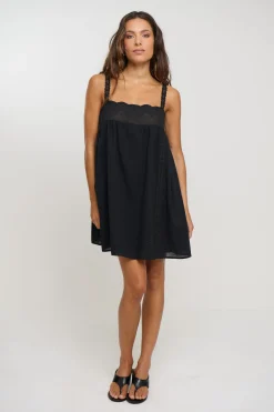 Wynter Lace Mini Dress Black
