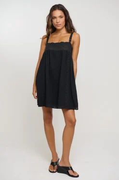 Wynter Lace Mini Dress Black