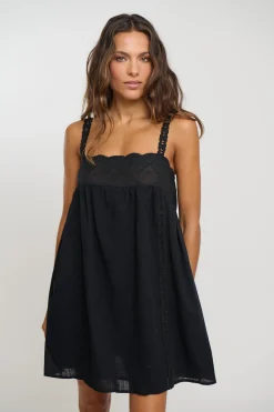 Wynter Lace Mini Dress Black