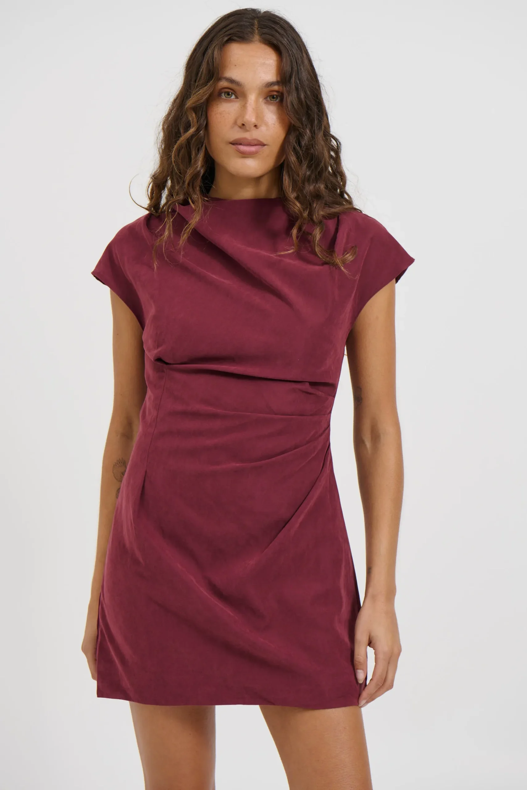 Ziah Mini Dress Wine