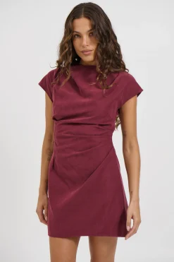 Ziah Mini Dress Wine